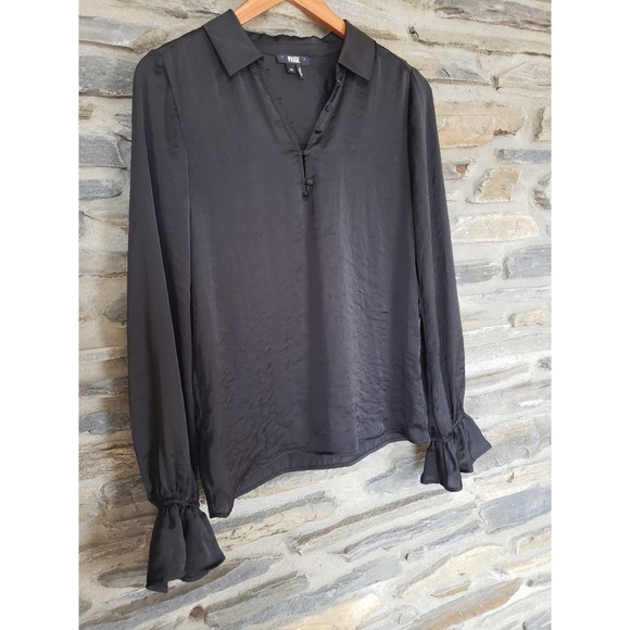 Paige Flowy Black Blouse XS - Picture 3 of 4